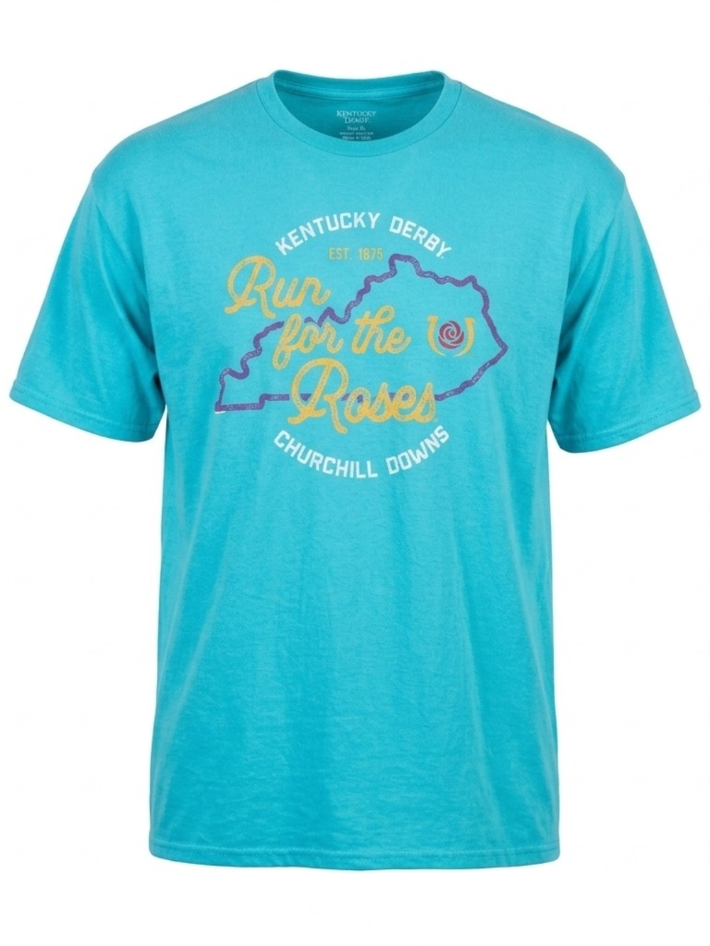 Ventage Kentucky Derby Run for the Roses T-Shirt Aqua‎ Blue 2XL Churchill Downs